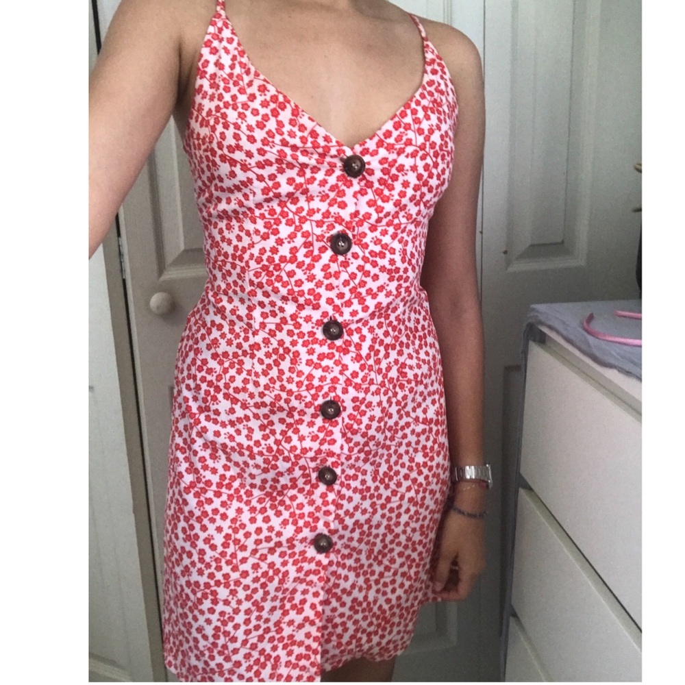Lightweight ditsy floral print summer dress